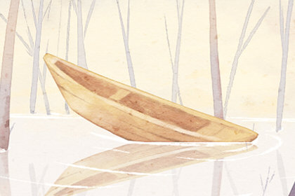 梦见坐在一条小木船上面什么意思