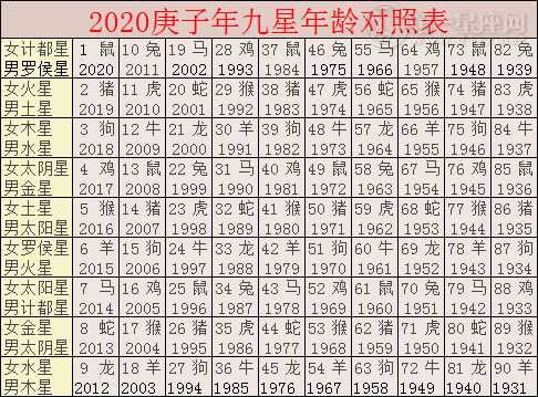 2020九宫飞星详细分析