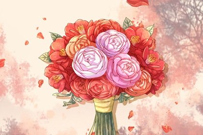 捧花3-4