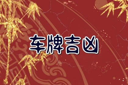 车牌吉祥号码吉凶查询表 数字车牌号大全列表